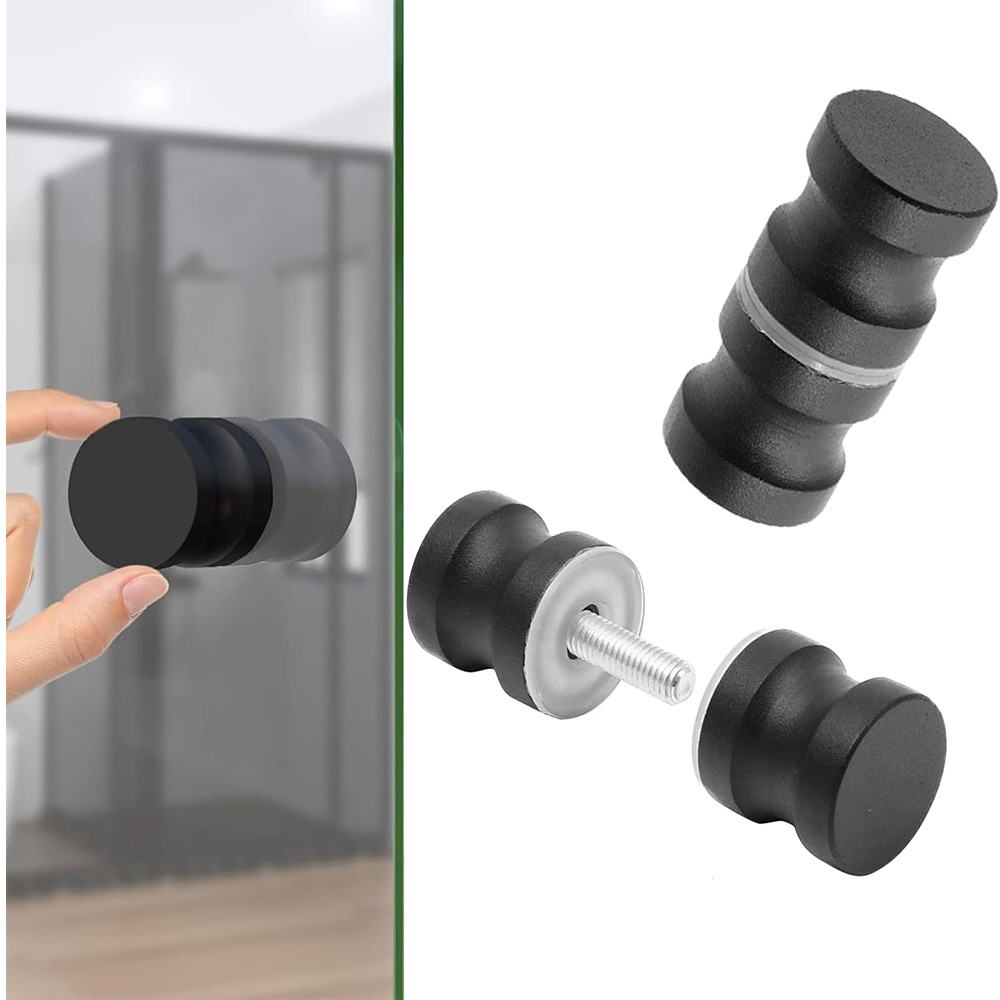 Aluminum Glass Door Knob Black - Home Bathroom Hardware recension och pris
