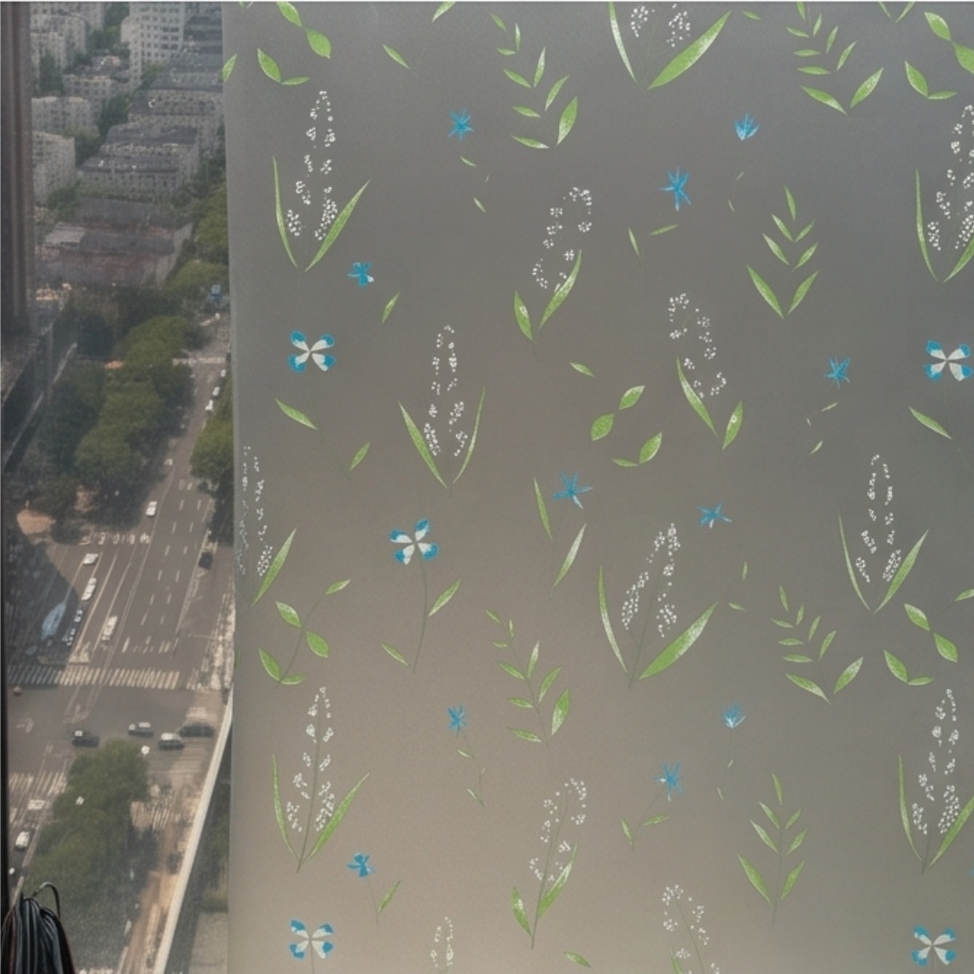 Self Adhesive Fresh Floral Lea - Home Bathroom Window recension och pris