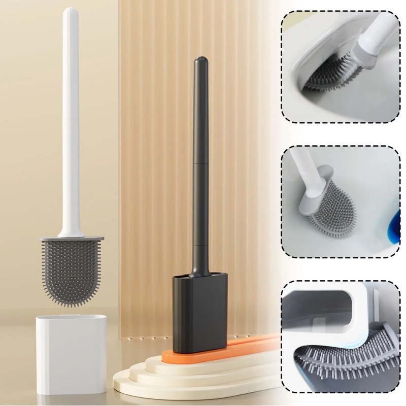 Mini Silicone Toilet Brush wit - Toilet Brush Holder recension och pris