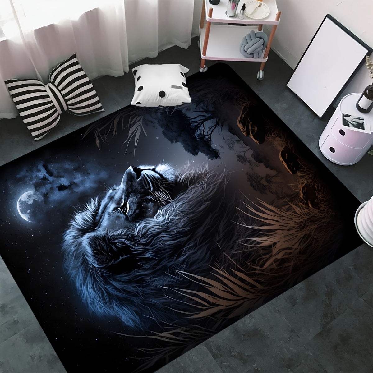 Starry Night Lion Floor Mat -  - Home Toilet Bathroom Design recension och pris