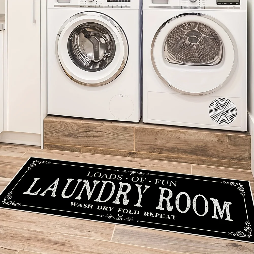 Laundry Room Rug Runner Non Sl - Tiny Home Bathroom Kit recension och pris