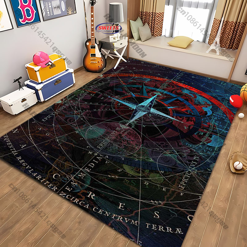 Compass Design Rug for Modern  - Home Toilet Bathroom Design recension och pris