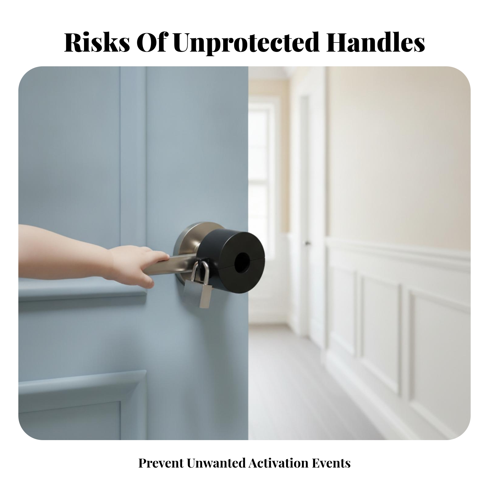 Door Knob Lockout Device Black - Home Bathroom Hardware recension och pris
