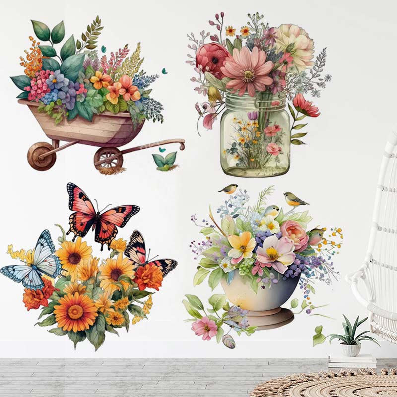 Rural Style Flower Watercolor  - Home Bathroom Window recension och pris