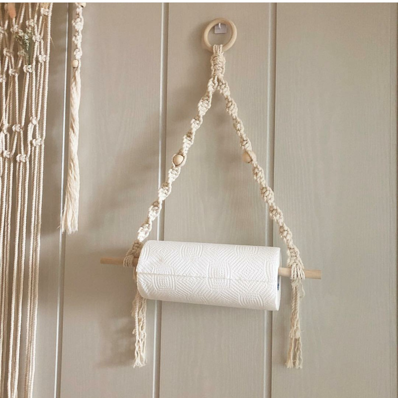 Macrame Paper Towel Holder Mac - Tiny Home Bathroom Kit recension och pris