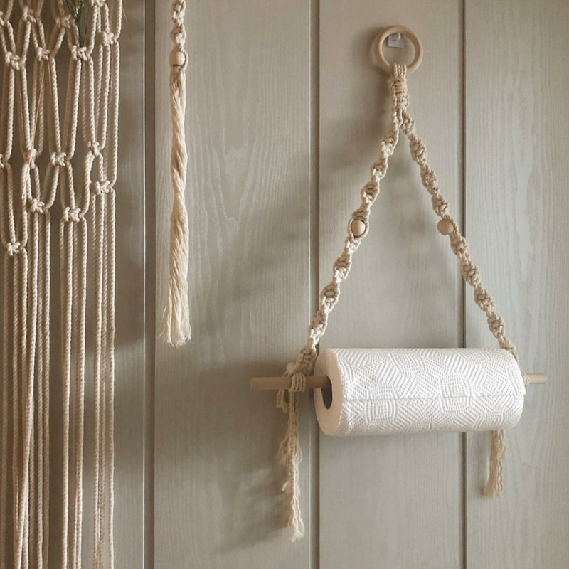 Macrame Paper Towel Holder Mac - Tiny Home Bathroom Kit recension och pris