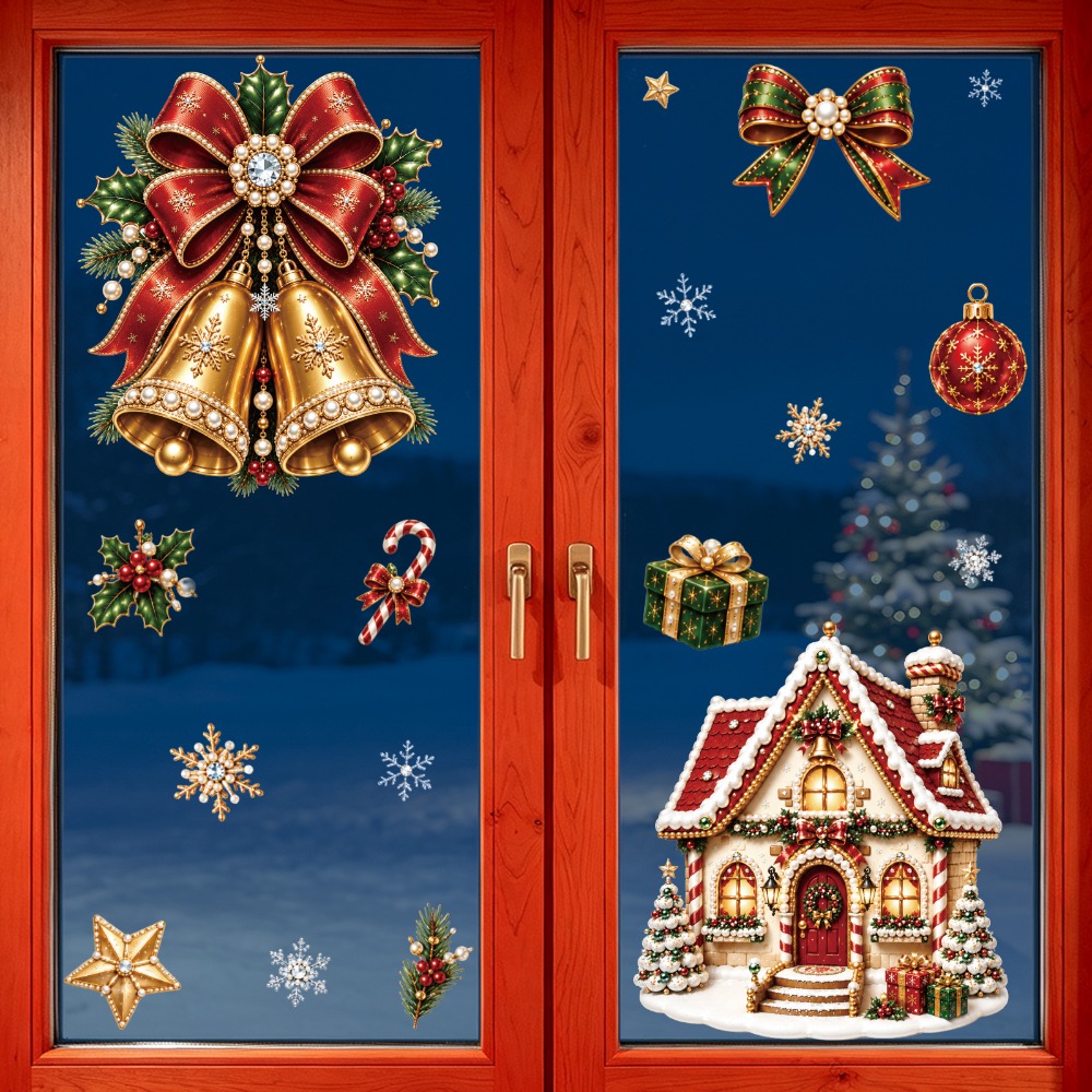 Christmas 2027 New Window Stic - Home Bathroom Window recension och pris