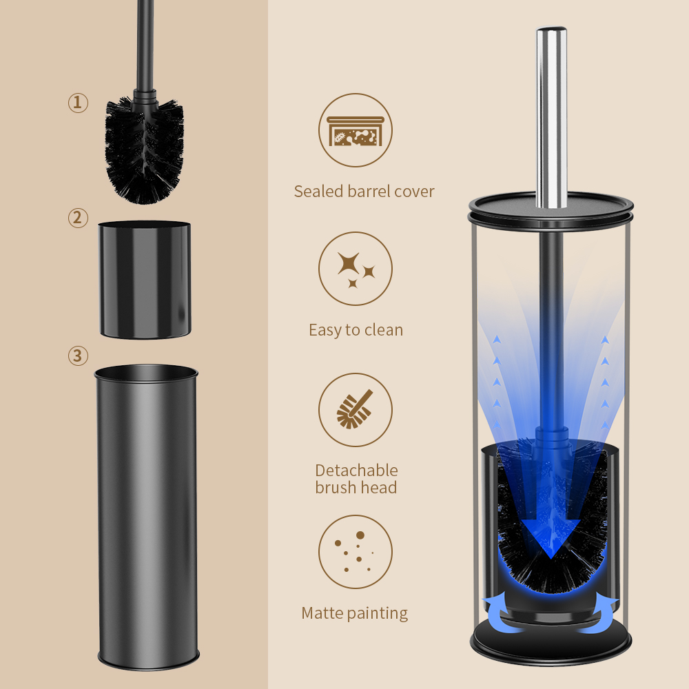 Black Toilet Brush and Holder  - Toilet Brush Holder recension och pris