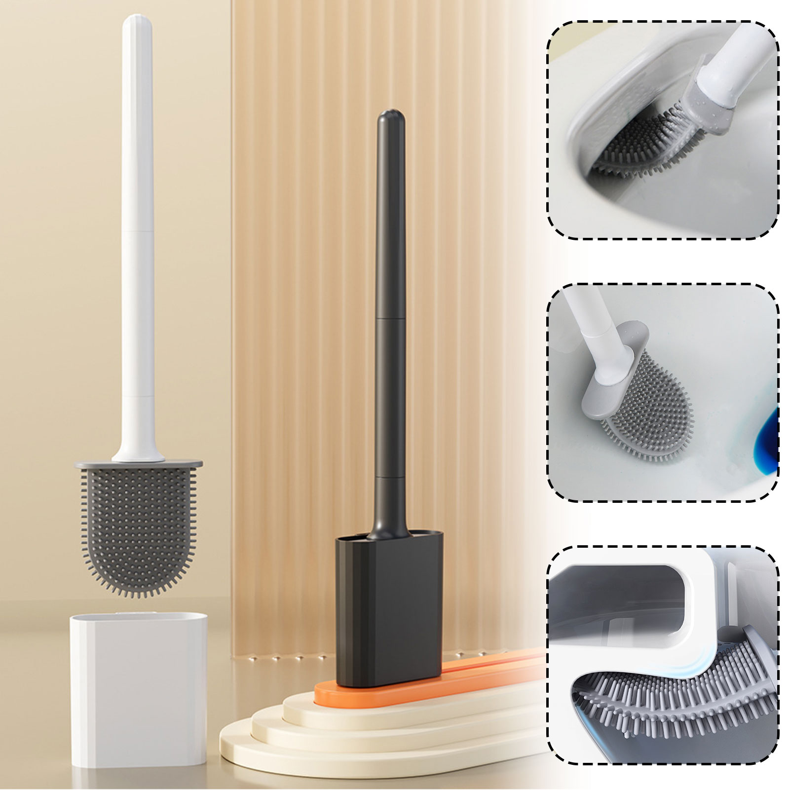 Silicone Toilet Brush With Hol - Toilet Brush Holder recension och pris