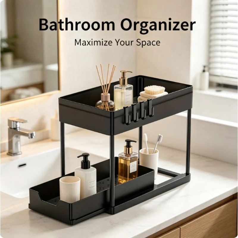 2 Tier Under Sink Organizer Sl - Home Depot Bathroom Sink recension och pris