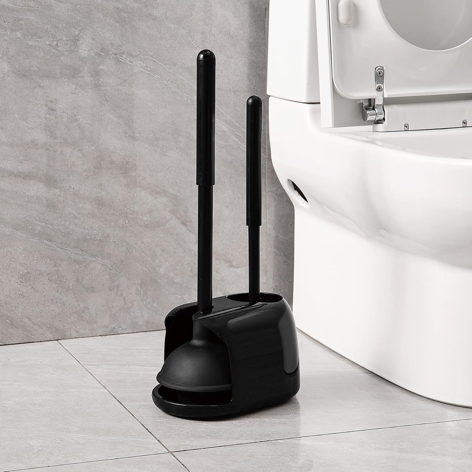 2 In 1 Toilet Brush And Plunge - Toilet Brush Holder recension och pris