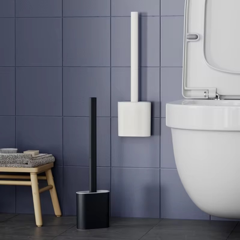 1PC Black Wall Mounted Toilet  - Toilet Brush Holder recension och pris