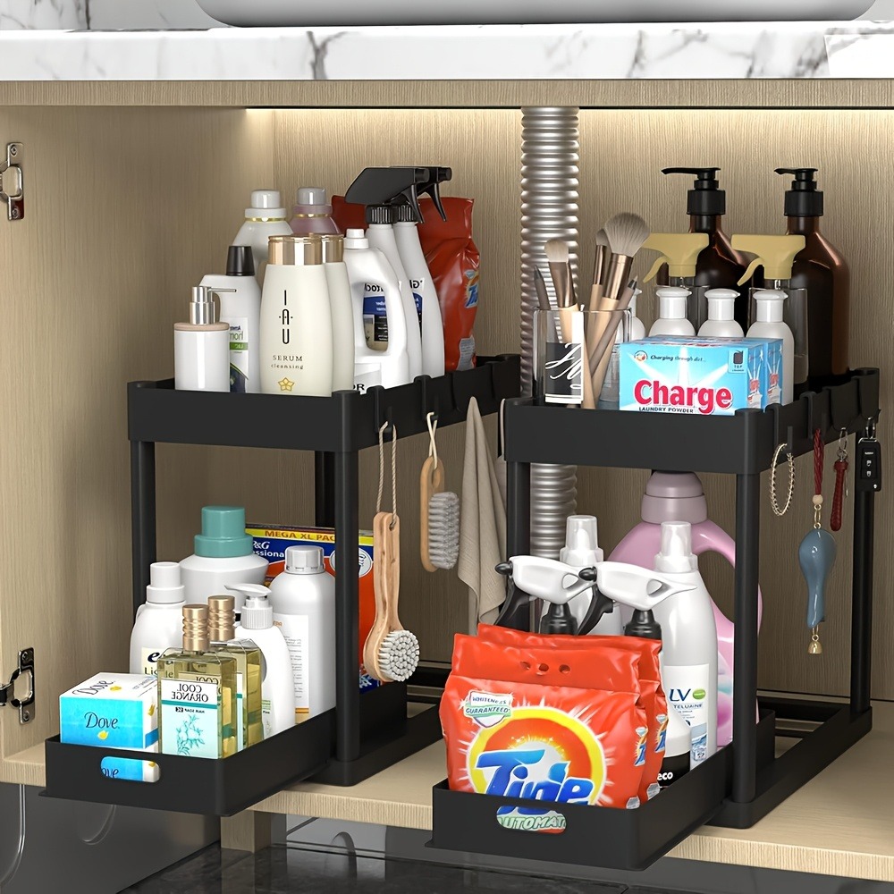2-Tier Sliding Under Sink Orga - Home Depot Bathroom Sink recension och pris