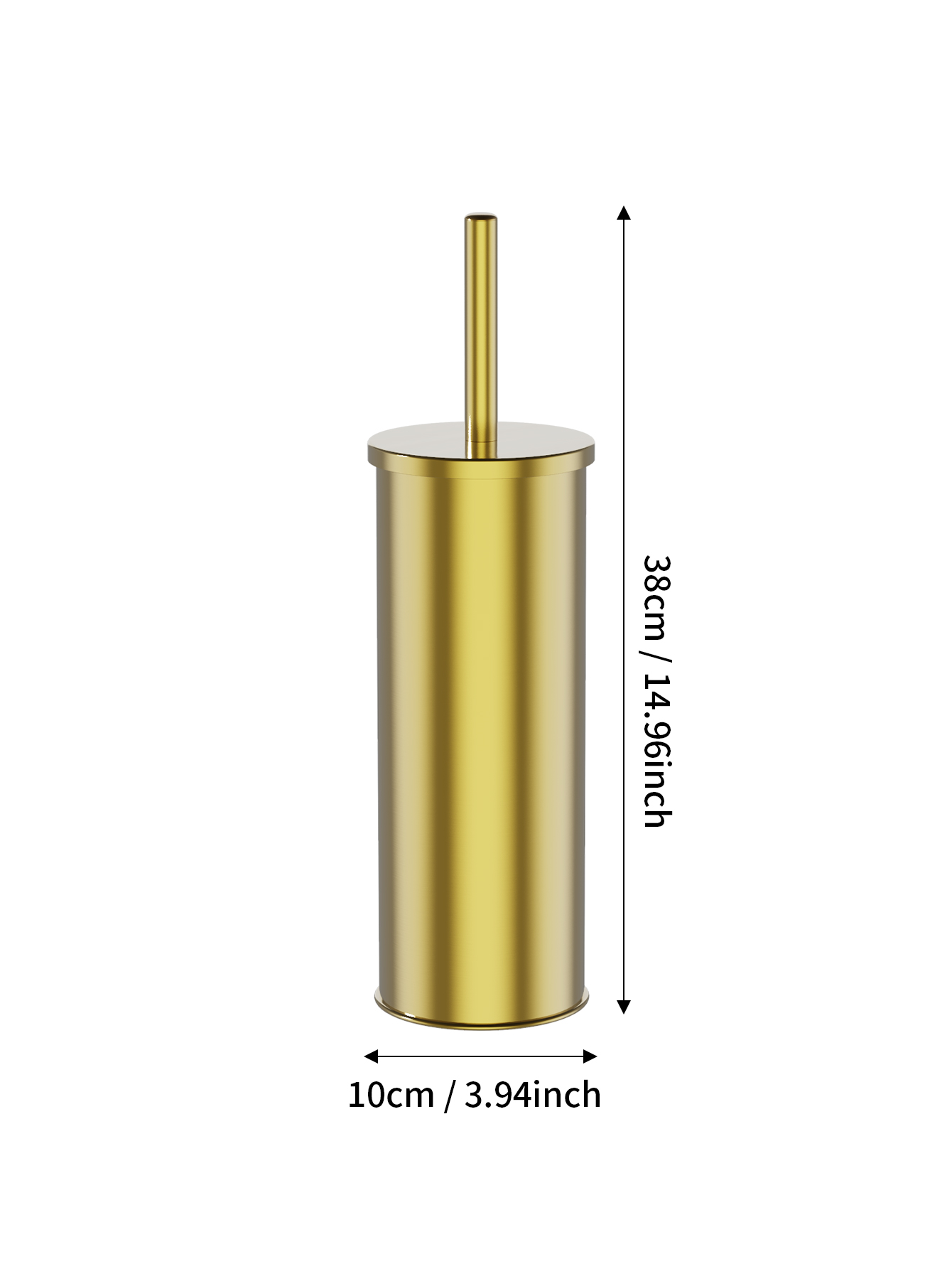 1 Set Wall Mounted Champagne G - Toilet Brush Holder recension och pris